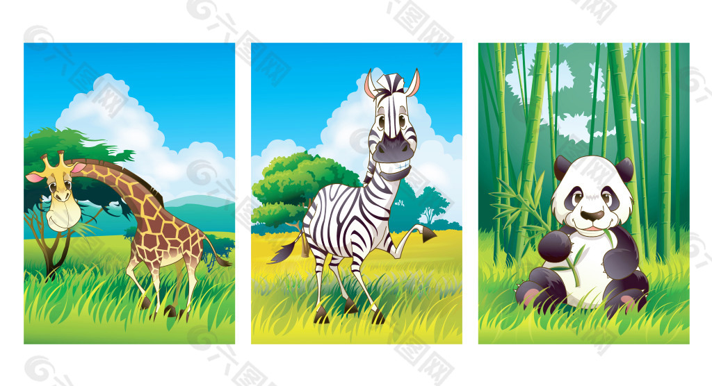 幼儿园动物装饰画