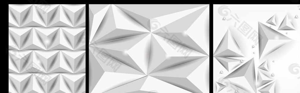 立体三角形背景图片