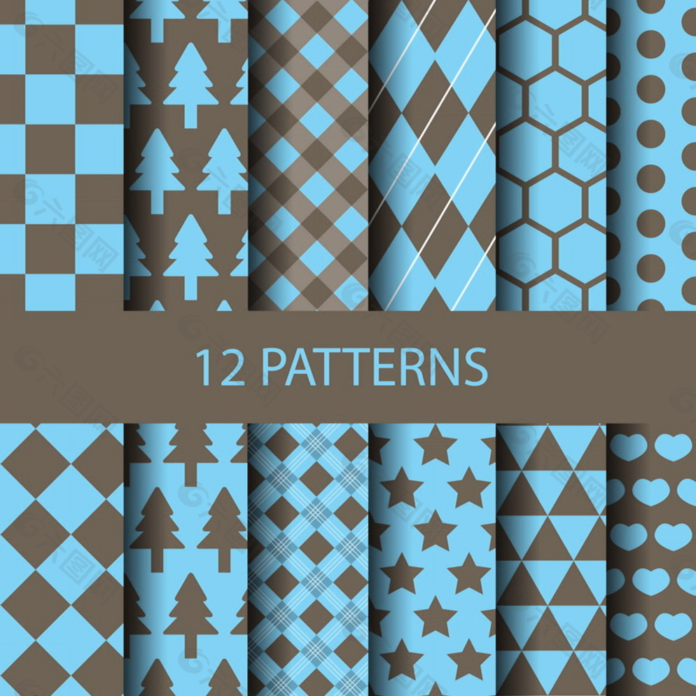 时尚无缝拼接花纹图片