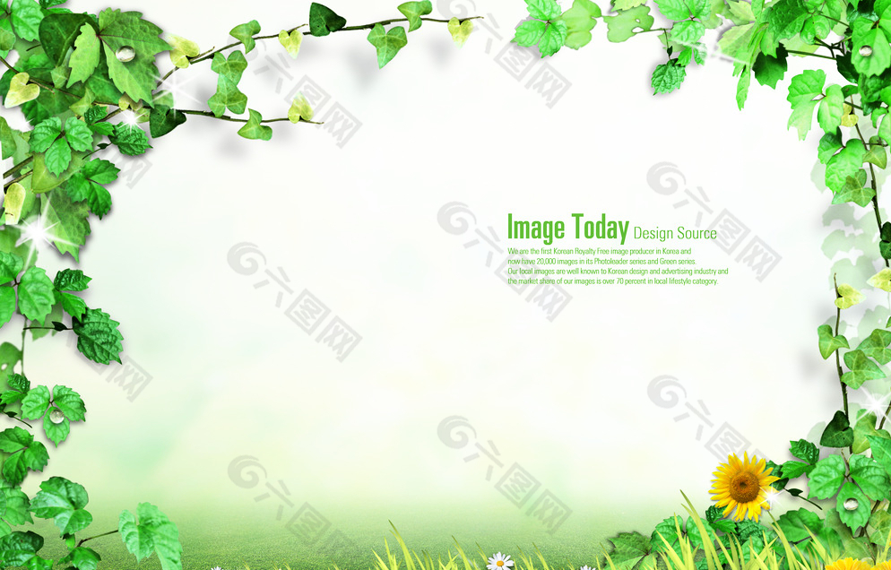 绿色背景素材图片