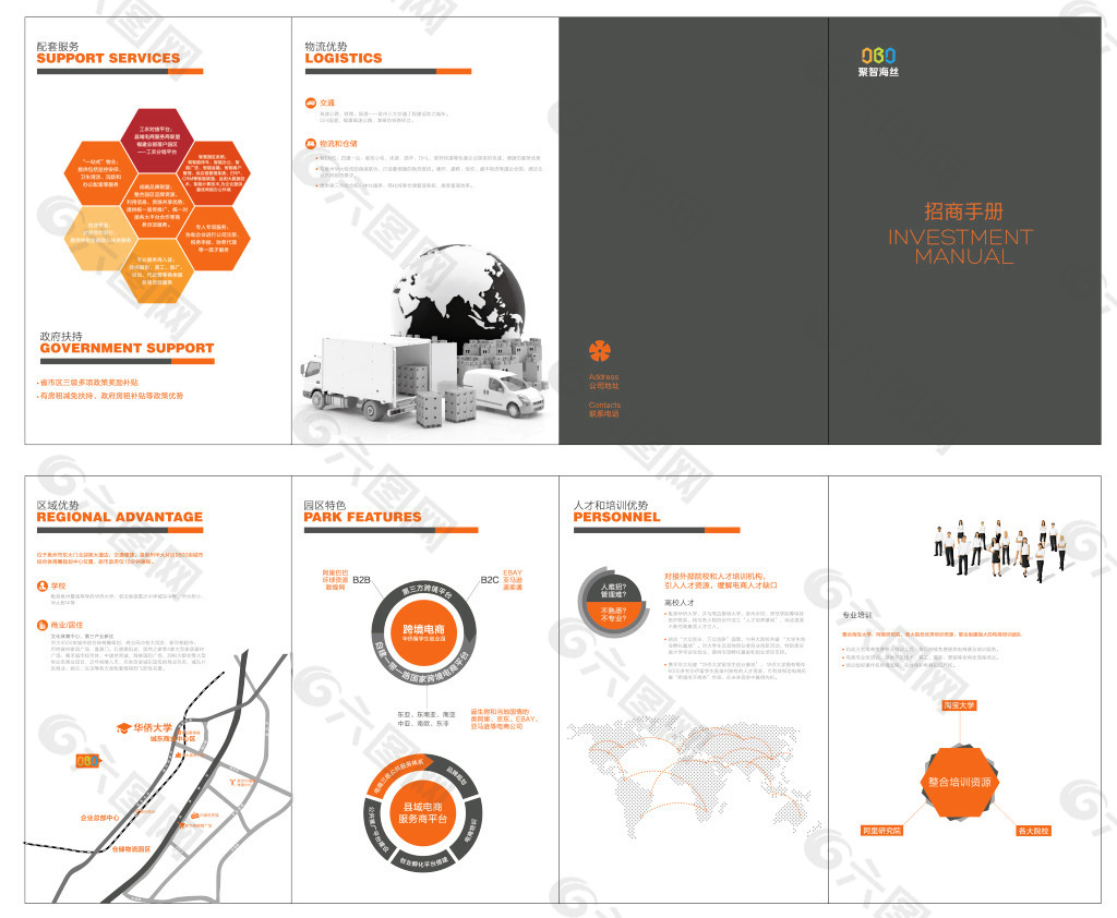 电商园招商折页