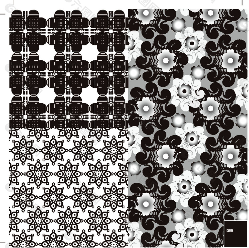 黑白花纹图片设计元素素材免费下载(图片编号:5629738-六图网