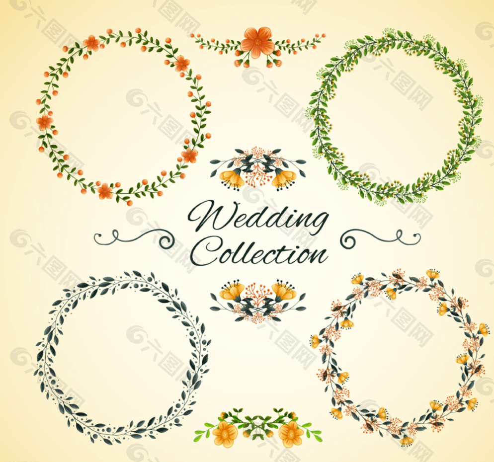 婚礼花环装饰花图片