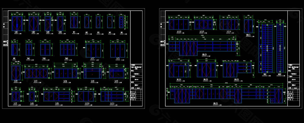 门窗详图CAD图纸