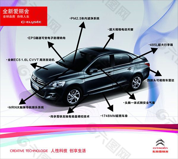 爱丽舍汽车海报cdr素材下载