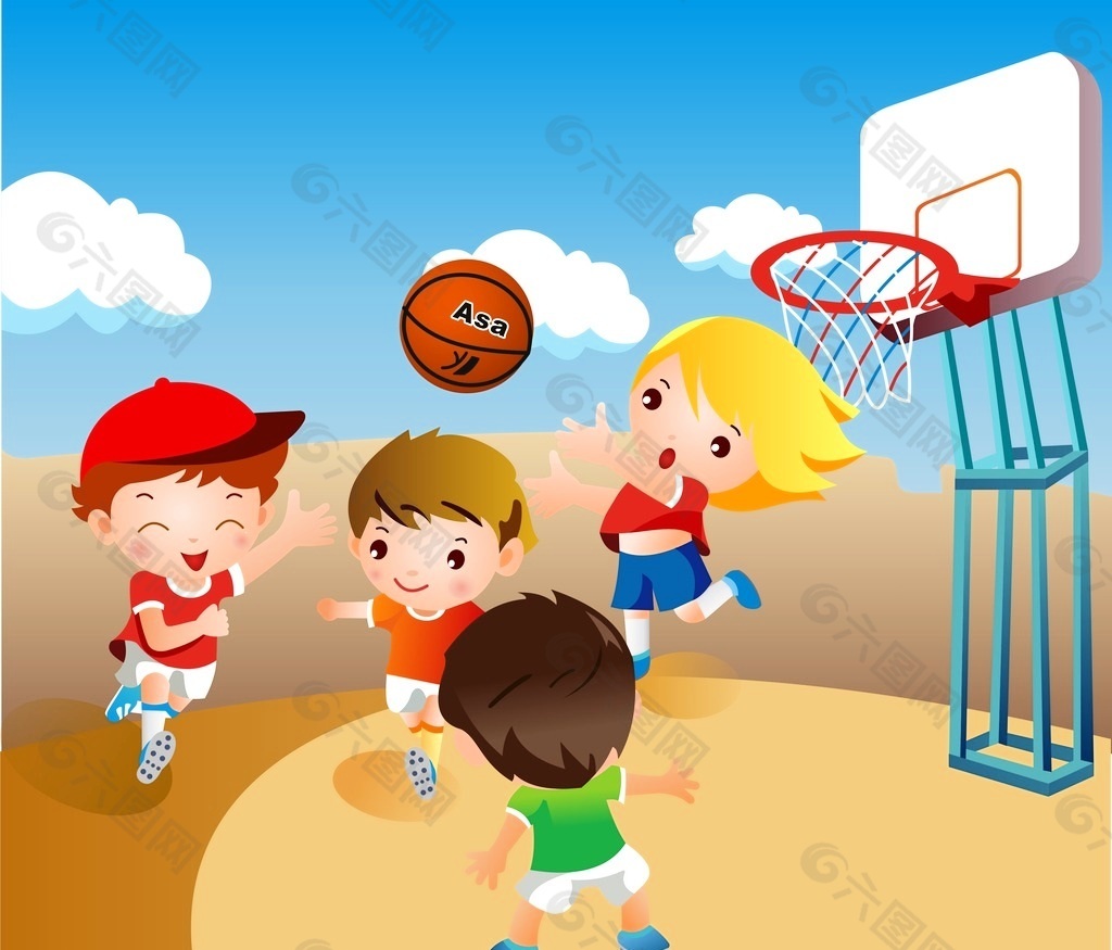 篮球主题矢量插画设计图__卡通设计_广告设计_设计图库_昵图网nipic.com