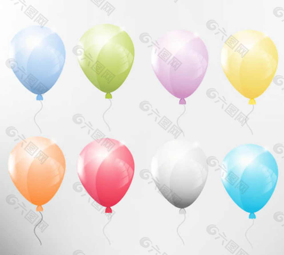 彩色气球设计矢量素材图片
