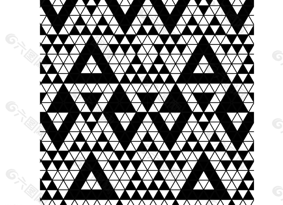 三角 几何 黑白 底纹 图片