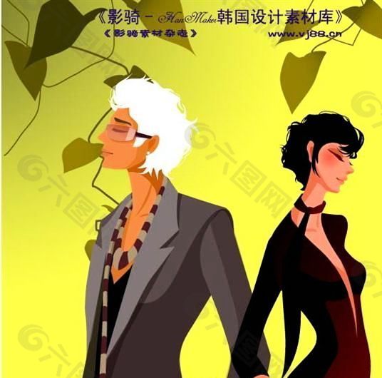 美女时尚生活  矢量人物 AI_0284