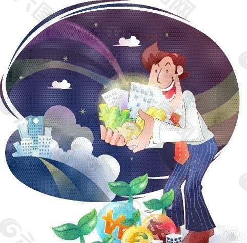 卡通人物 商业人物 矢量 EPS_130