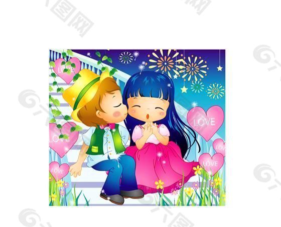 漫画儿童 卡通儿童 矢量 AI格式_0162