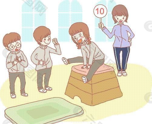 漫画儿童 卡通儿童 学习 矢量 EPS格式 013