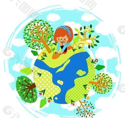 卡通人物 环保 矢量 EPS格式 020