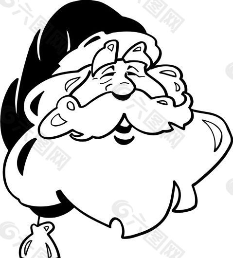 圣诞老人头像 卡通头像 矢量素材 EPS格式_0032