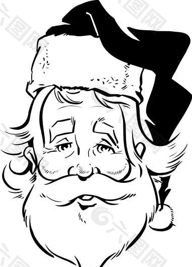 圣诞老人头像 卡通头像 矢量素材 EPS格式_0027