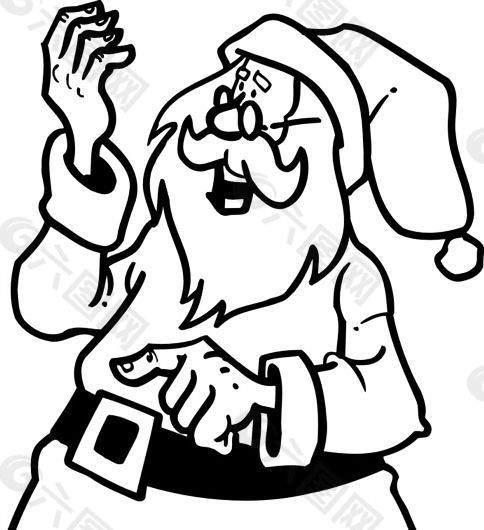 圣诞老人头像 卡通头像 矢量素材 EPS格式_0017