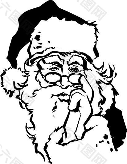 圣诞老人头像 卡通头像 矢量素材 EPS格式_0011
