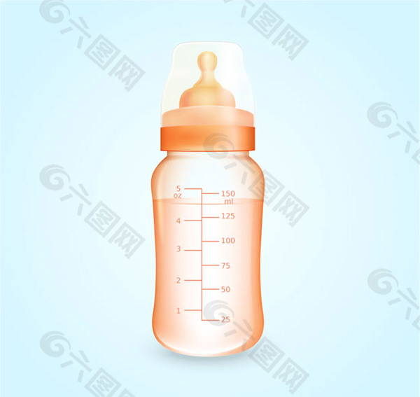 婴儿奶瓶矢量素材下载