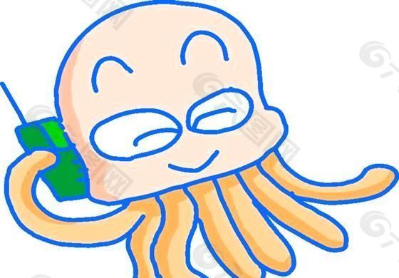 章鱼 海洋动物 卡通动物 日本矢量素材 ai格式_30