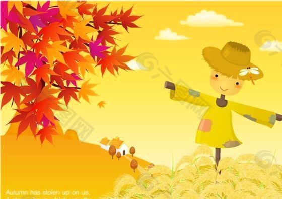 韩国自然风景 秋天风景素材 矢量 AI格式_0207