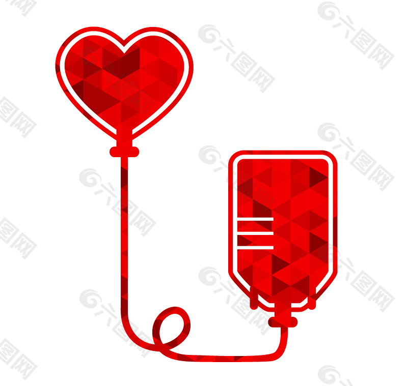创意献血标识矢量素材下载