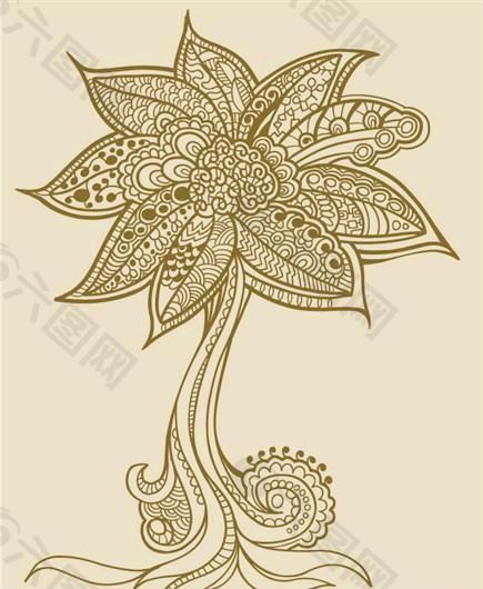 欧美花纹-2035 矢量EPS
