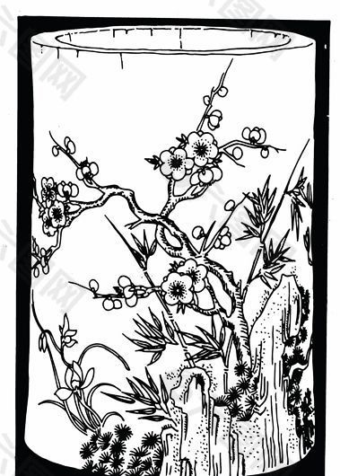元明时代 矢量版画 古典图案 矢量中华五千年 AI源文件_0608