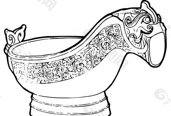 春秋战国时期 版画 装饰画 矢量 AI格式_0083