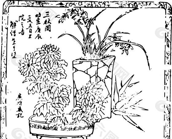 清代（下）版画 装饰画 中华图案五千年 矢量 AI格式_1050