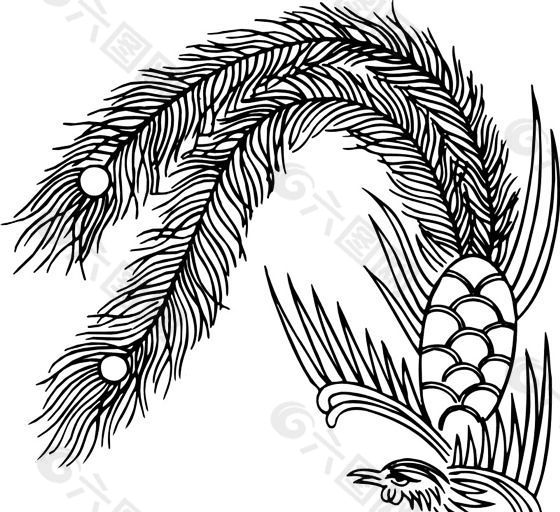 清代（上）版画 装饰画 中华图案五千年 矢量 AI格式_0988