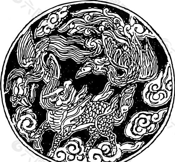 清代（上）版画 装饰画 中华图案五千年 矢量 AI格式_0956