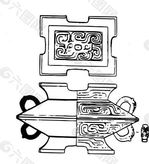 春秋战国时期 版画 装饰画 矢量 AI格式_0040