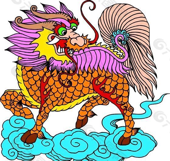 吉祥图案 中华传统图案 动物装饰图案 矢量素材 CDR格式_0019