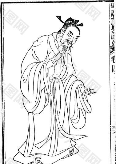 古版人物 木刻版画 中国传统文化_100