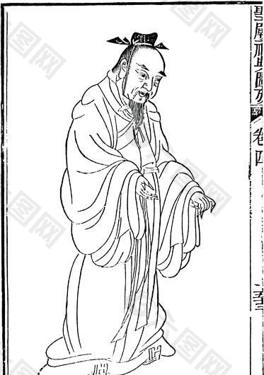 古版人物 木刻版画 中国传统文化_097