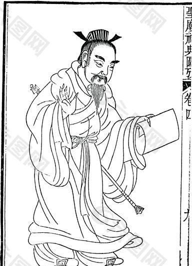 古版人物 木刻版画 中国传统文化_074