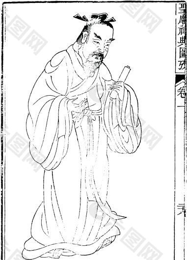 古版人物 木刻版画 中国传统文化_009