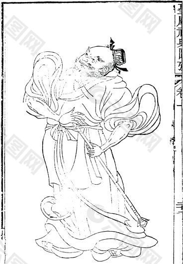 古版人物 木刻版画 中国传统文化_007