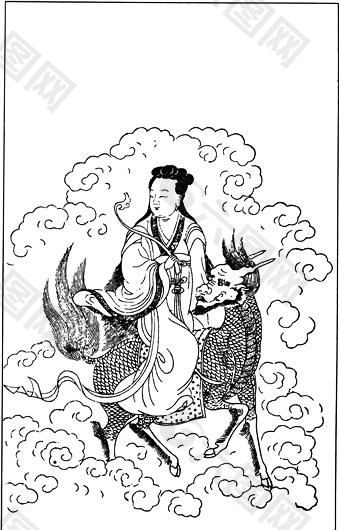 中国古代人物 木刻版画 中国传统文化_06