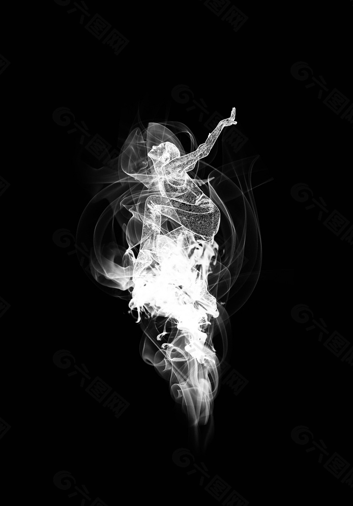 烟雾舞蹈人物图片
