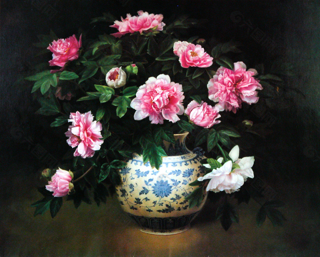 油画花瓶花卉