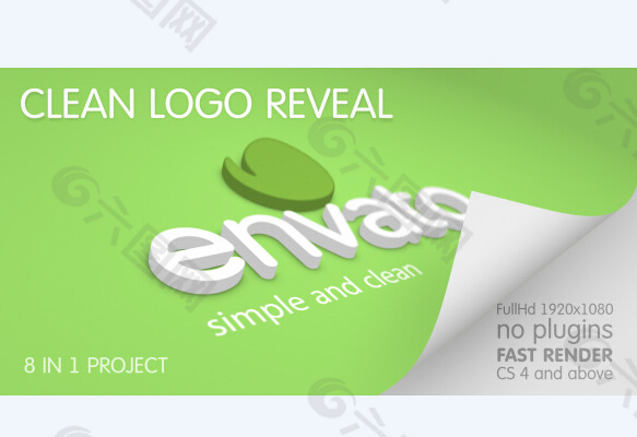 三维标志手绘填色logo标志AE模板