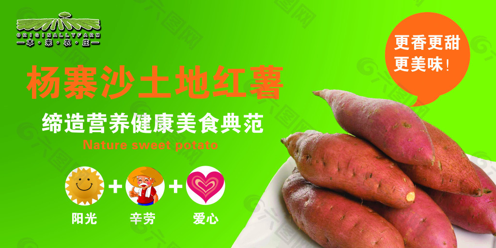 杨寨沙土地红薯宣传海报展板