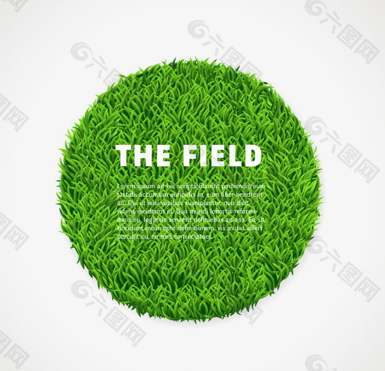 圆形绿色草坪