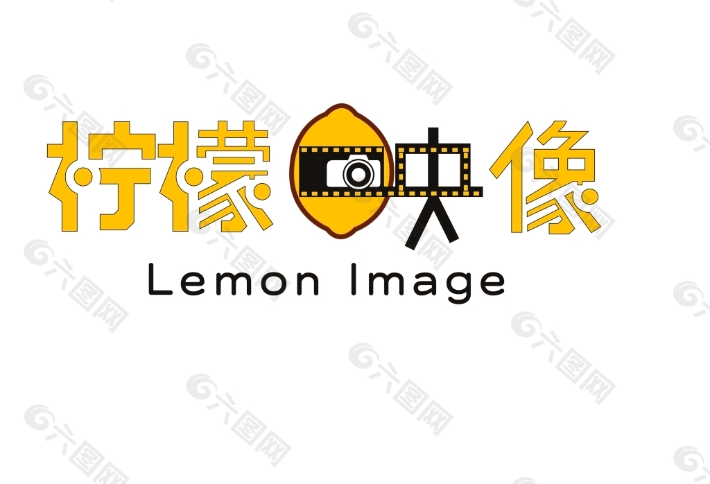 摄影机构logo 柠檬照相机创意logo