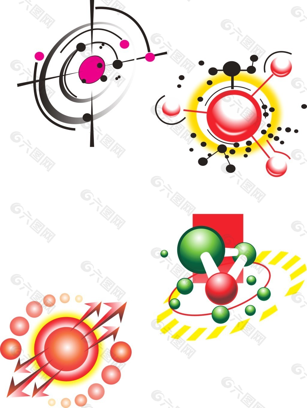 化學分子樣式的小圖標設計元素素材免費下載(圖片編號:5847697)-六