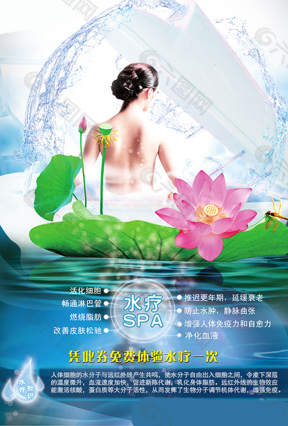 水疗spa宣传单