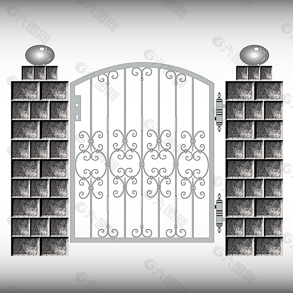 围墙与铁门
