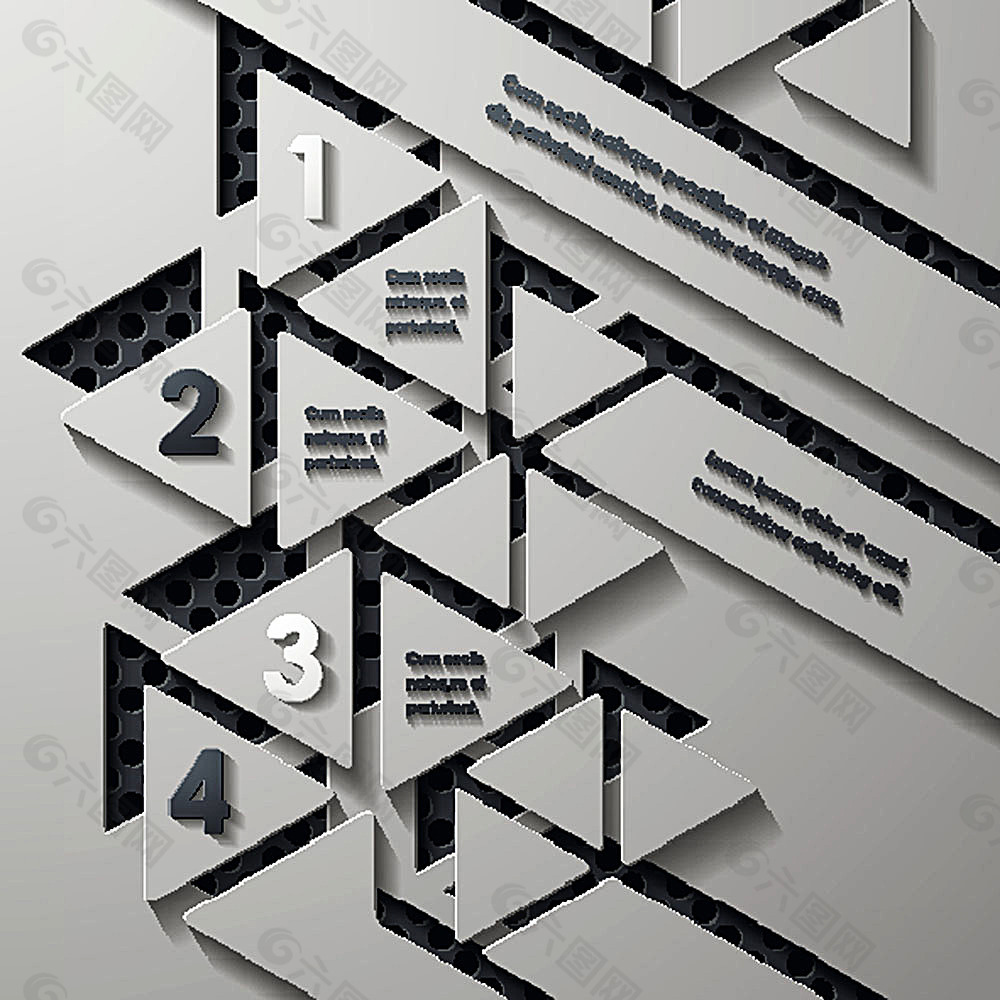 立体三角形目录模板设计元素素材免费下载 图片编号 六图网