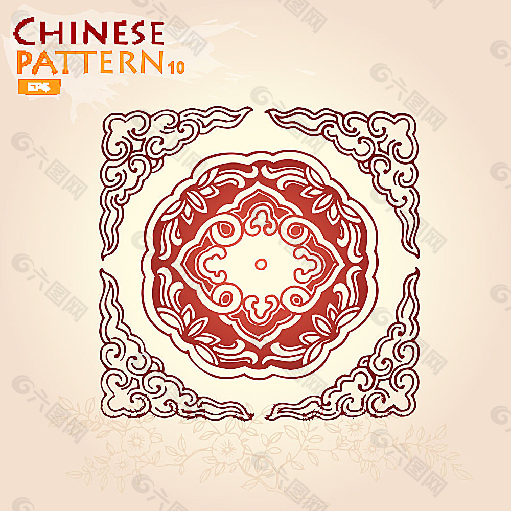 中国风传统花纹边框设计元素素材免费下载 图片编号 六图网